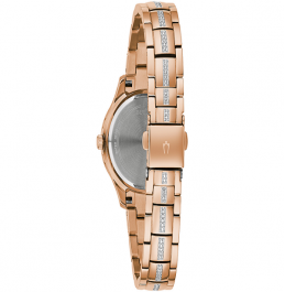 Bulova Stainless Steel Rose Gold Watch 98L284