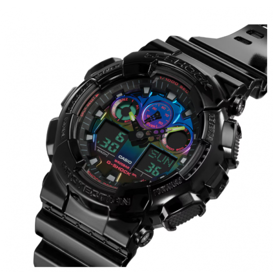 CASIO G-SHOCK ANALOG-DIGITAL GA-100 SERIES GA-100RGB-1A
