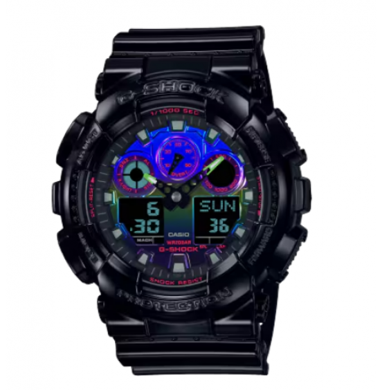 CASIO G-SHOCK ANALOG-DIGITAL GA-100 SERIES GA-100RGB-1A
