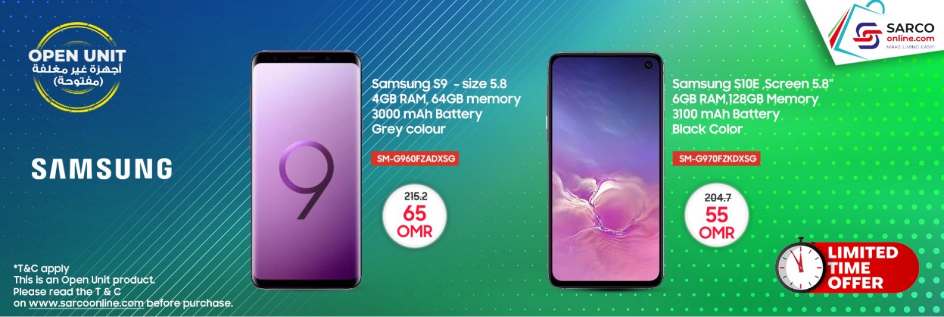 Open unit S9 and S10E