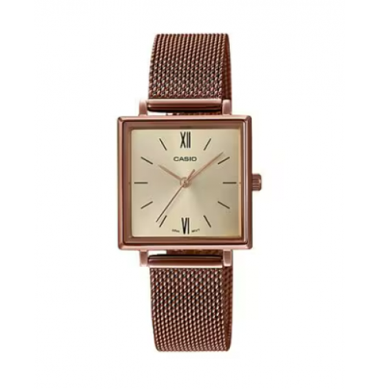 Casio Ladies Watch Water Resistant Rose Gold LTPE155MR-9B
