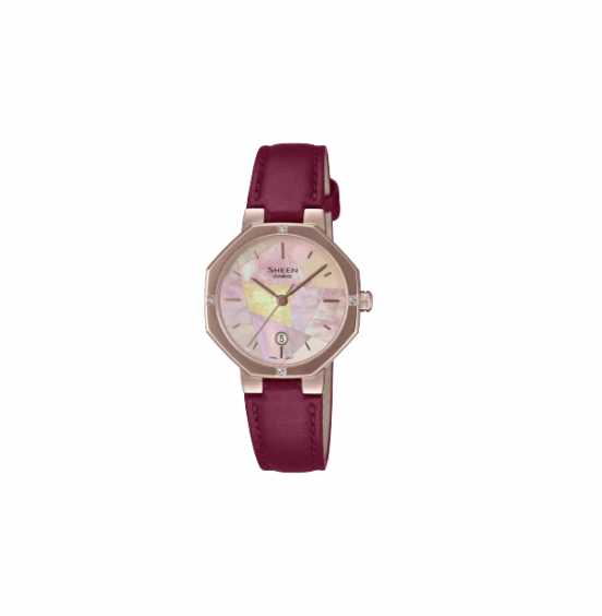 CASIO SHEEN Peach Gold Watch SHE4543CGL-4A